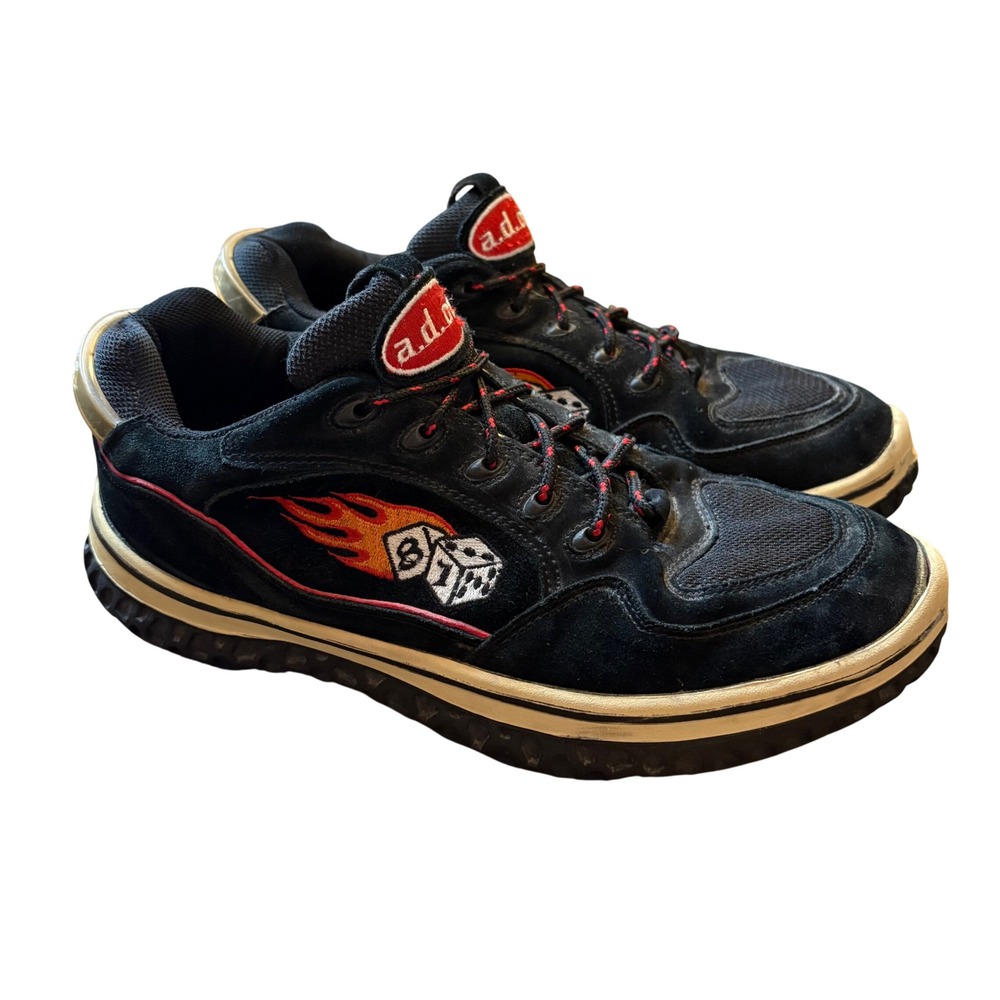 Vintage Y2K 2001 A.D. One Smokin' Dice Skater Grunge Style Chunky Shoes